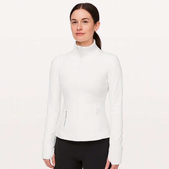 NWT LuLuLemon Orange Theory White Long Sleeve Zip Up Define Jacket Size 10 - Picture 1 of 12